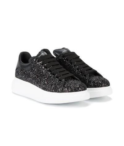 Alexander McQueen Oversized Sneaker Glitter Black