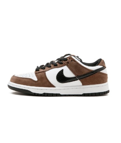Nike SB Dunk Low White Black Trail End Brown