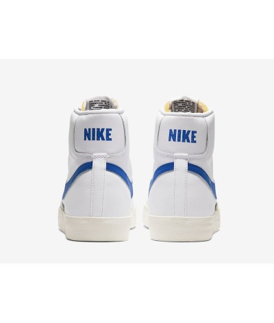 Nike Blazer Mid 77 Vintage Bianca Logo Azzurre