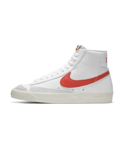 Nike Blazer Mid 77 Vintage Bianche logo Rosso
