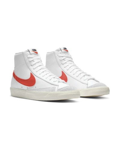 Nike Blazer Mid 77 Vintage Bianche logo Rosso