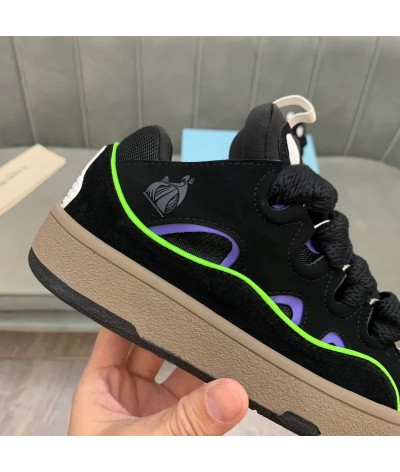 Acquista Lanvin Curb Lace-up Sneakers: Eleganza e Comfort per il Tuo Look Urbano | DripHouse