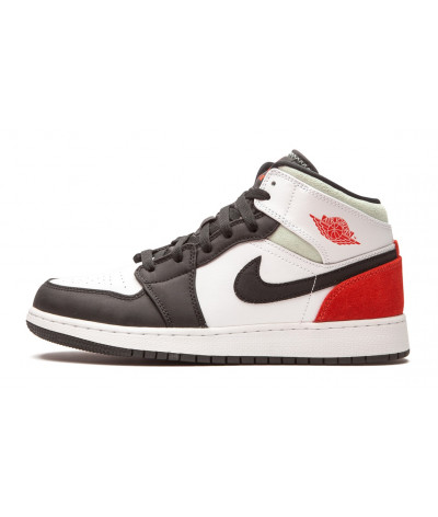 Nike Air Jordan 1 MID White Red Spruce