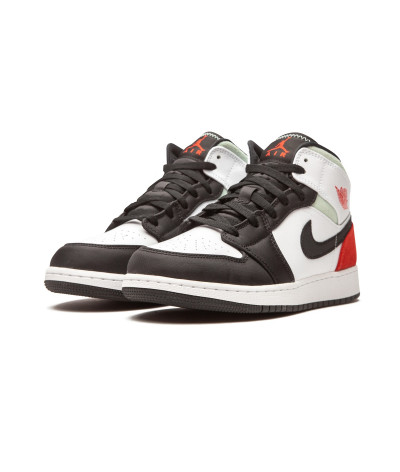 Nike Air Jordan 1 MID White Red Spruce