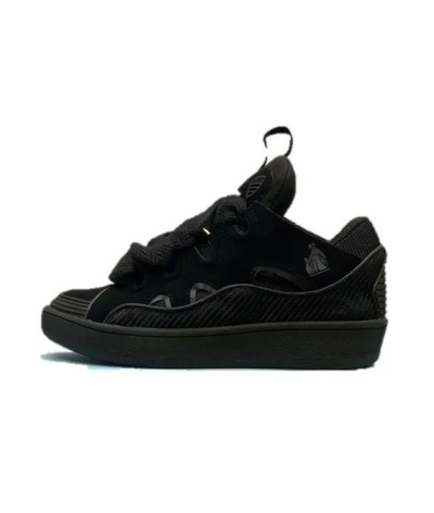 Lanvin Curb Lace-Up Sneakers Black