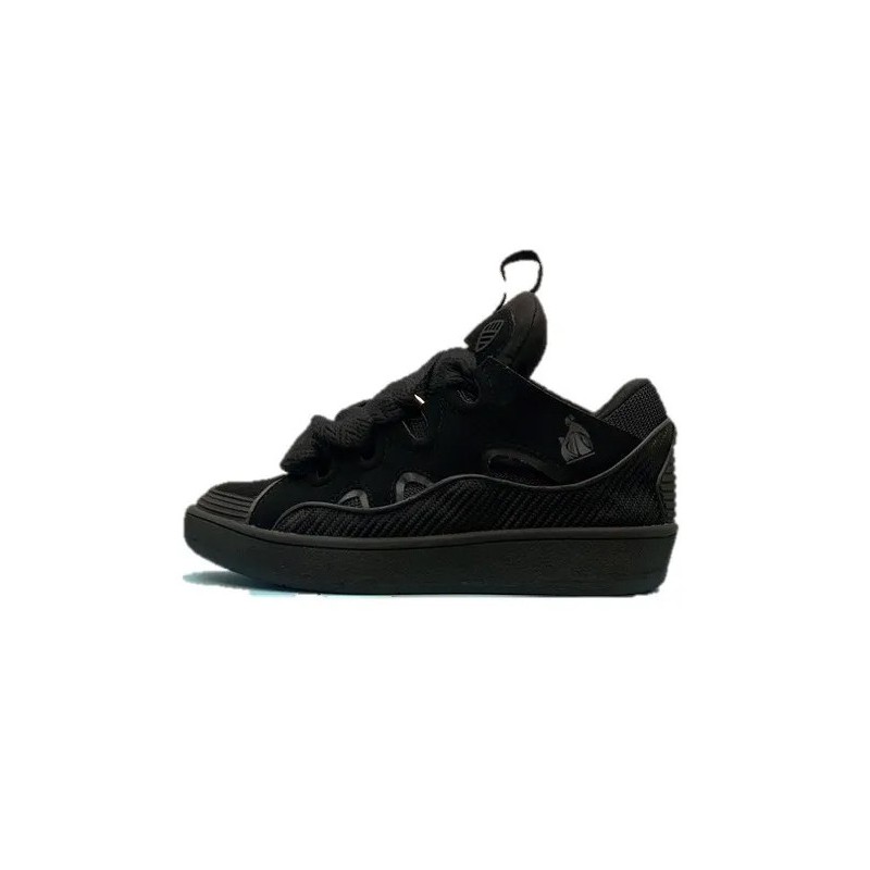 Lanvin Curb Lace-Up Sneakers Black