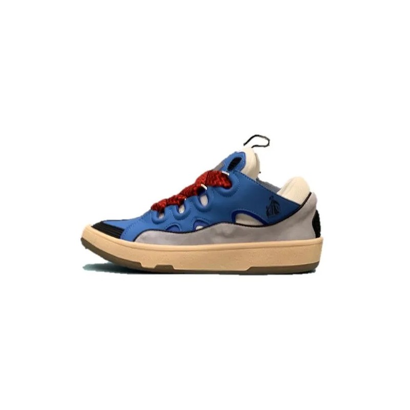 Lanvin Curb Lace-Up Sneakers Blue Black