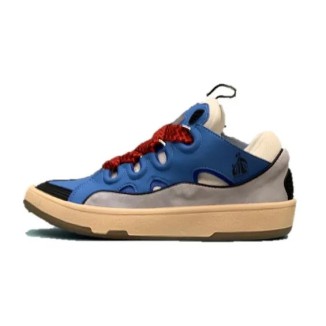 Lanvin Curb Lace-Up Sneakers Blue Black
