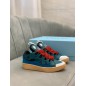 Lanvin Curb Lace-Up Sneakers Dark Blue