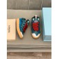 Lanvin Curb Lace-Up Sneakers Dark Blue