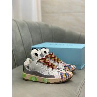 Lanvin Curb Lace-Up Sneakers Painted