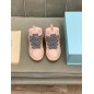 Lanvin Curb Lace-Up Sneakers Pink Pale