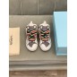 Lanvin Curb Lace-Up Sneakers White Green