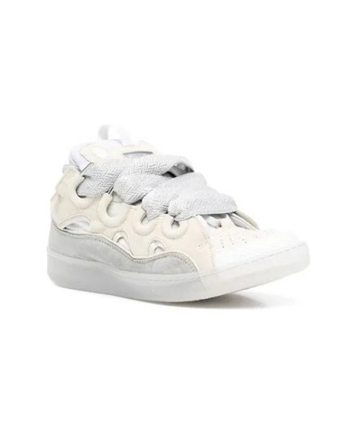Lanvin Curb lace-up Sneakers White Grey