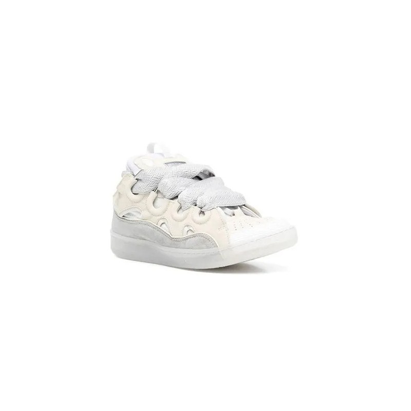 Lanvin Curb lace-up Sneakers White Grey