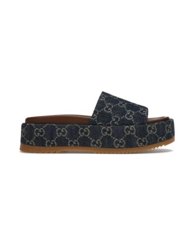 Gucci Sandalo Platform 55mm Angelina Blue Denim