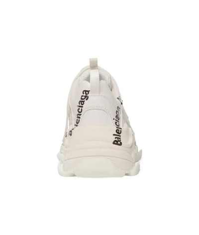Balenciaga Triple S Logo Print White