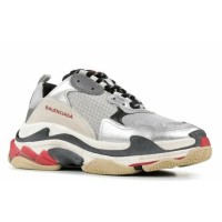 Balenciaga Triple S Silver Red