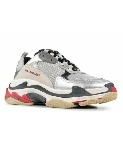 Balenciaga Triple S Silver Red