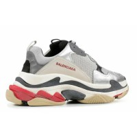 Balenciaga Triple S Silver Red