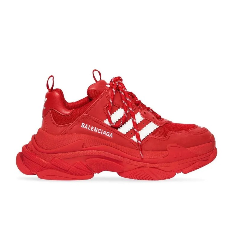 Balenciaga Triple S X Adidas Red