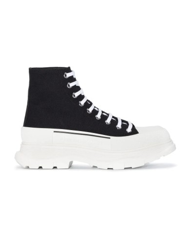Alexander McQueen Tread Slick Boot Black White