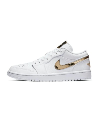 Nike Air Jordan 1 Low White Metallic Gold