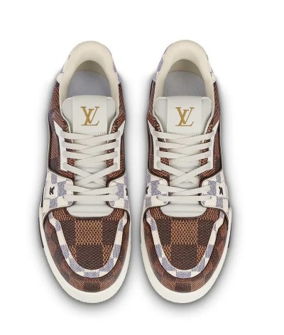 Louis Vuitton Trainer White Brown