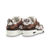 Louis Vuitton Trainer White Brown